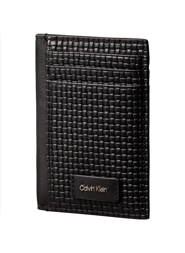 CALVIN KLEIN  Embossed Woven Card Case for Men | Best Price UAE